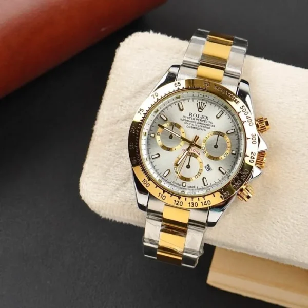 Classic Chronograph Silver-Gold | White