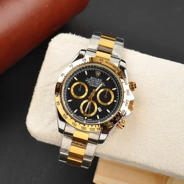Classic Chronograph Silver-Gold | Black