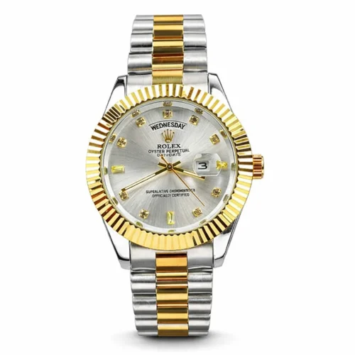 Classic Day & Date 41mm Two-Tone White