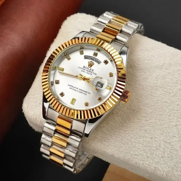 Classic Day & Date 41mm Two-Tone White