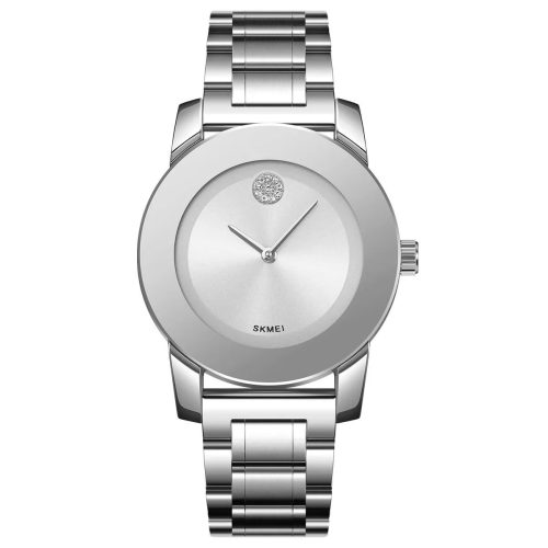 Skmei Women Minimal Quartz Timepiece – silver/silver