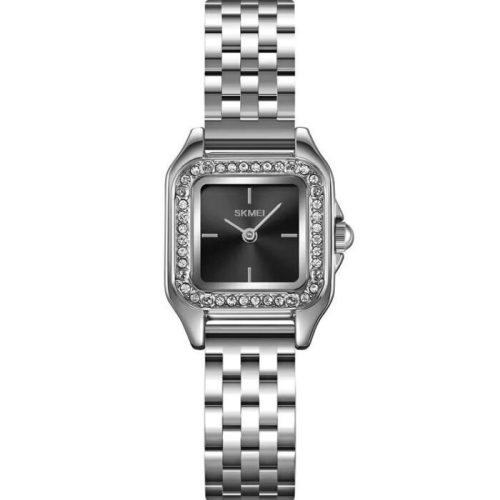 Skmei Women Stainless Steel Square Diamond