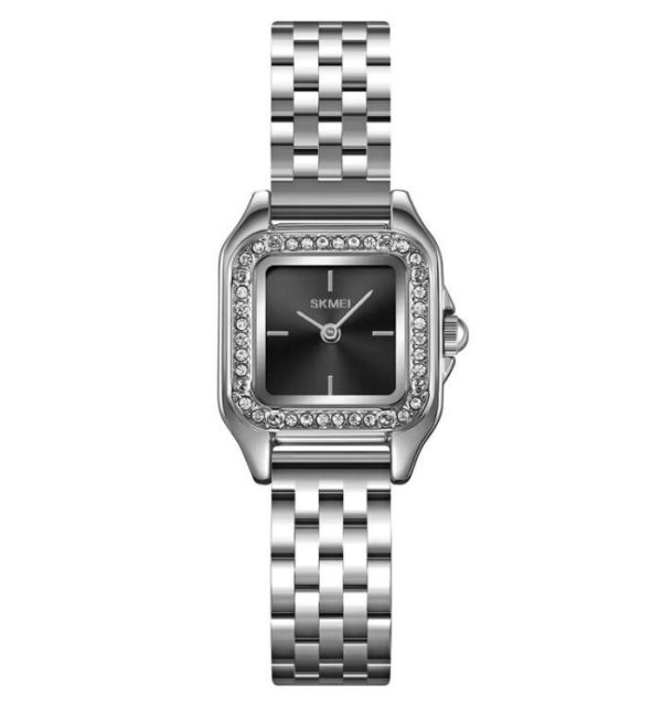 Skmei Women Stainless Steel Square Diamond