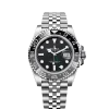 Gmt Travel Style Silver Chain | Black Grey Bezel