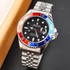 Gmt Travel Style Silver Chain | Red Blue Bezel