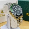 Gmt Travel Style Silver | Green Black Bezel