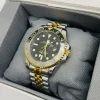 RLX GMT Luxury Watch – Gold & Silver Stainless Steel with Black Dial & Black Rotatig Bezel