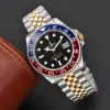 Travel Style Two Tone Red Blue Bezel Watch Stainless Steel