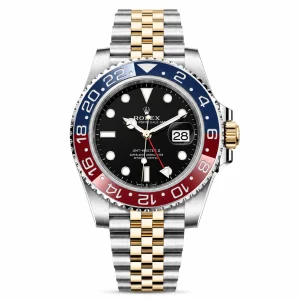 Travel Style Two Tone Red Blue Bezel Watch