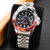 Travel Style Red Black Bezel Watch Stainless Steel