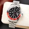 Travel Style Red Black Bezel Watch Stainless Steel
