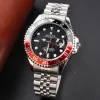 Travel Style Red Black Bezel Watch Stainless Steel